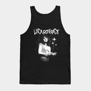 Linda Ronstadt // 1970s Retro Style Fan Design Tank Top